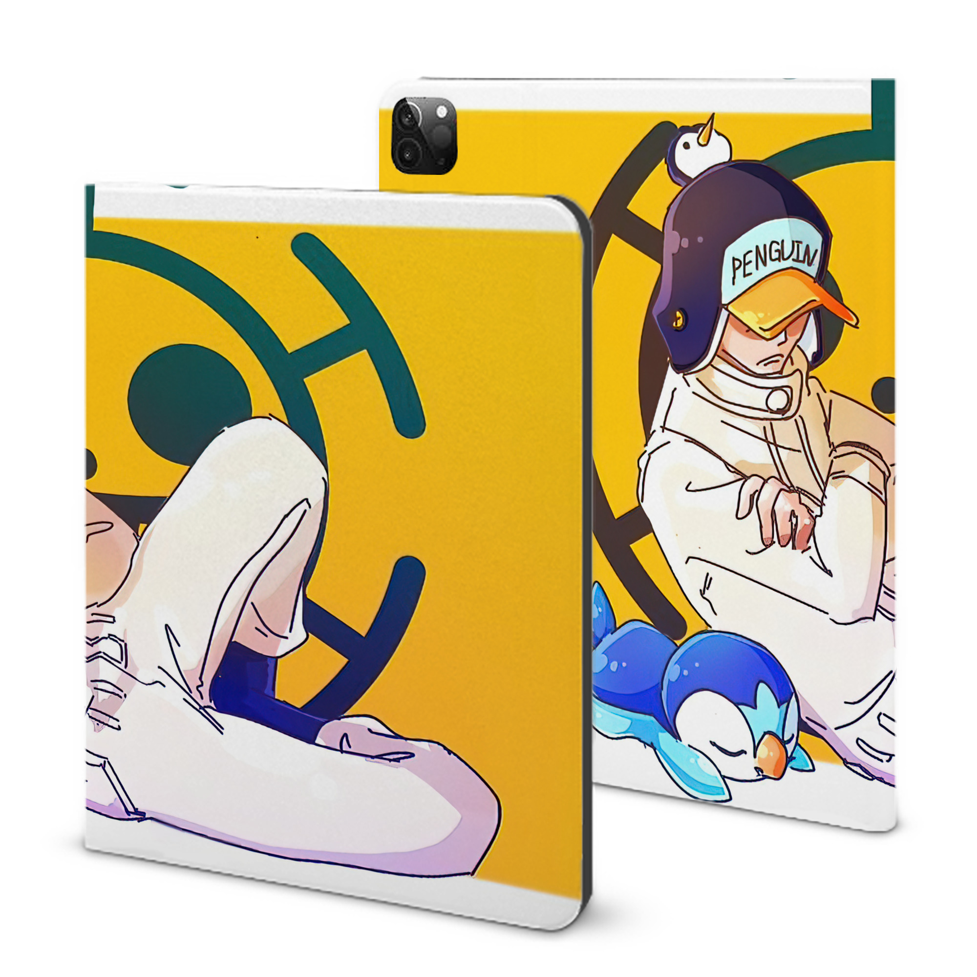 （画像用） ワンピース ONE PIECE IPadケース ペンホルダー付き ブックスタイルデザイン